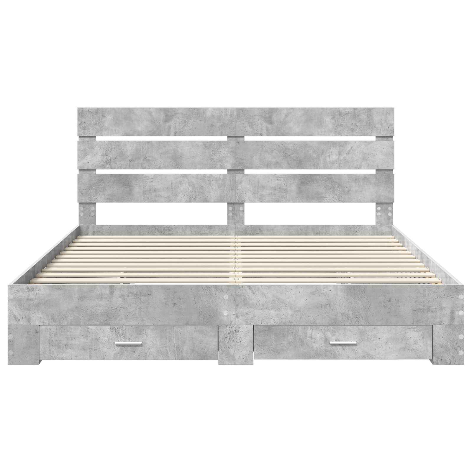 Struttura del letto con cassetto Grigio cemento 200 x 200 cm | homemem39