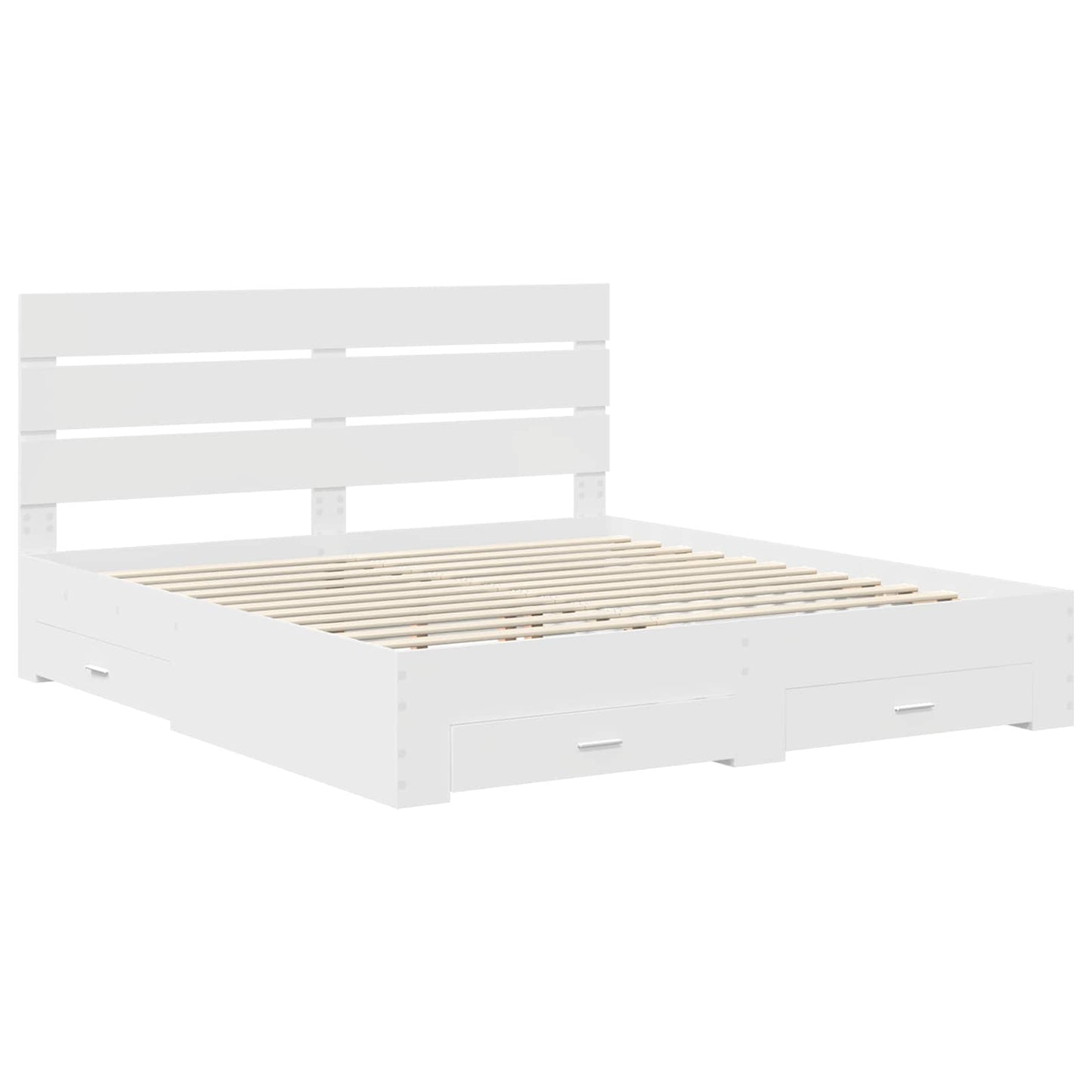 Struttura del letto Bianco 180 x 200 cm Legno multistrato | homemem39