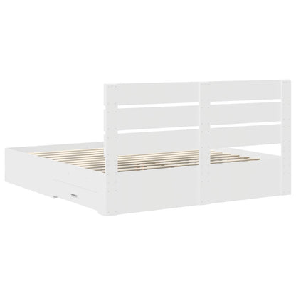 Struttura del letto Bianco 180 x 200 cm Legno multistrato | homemem39