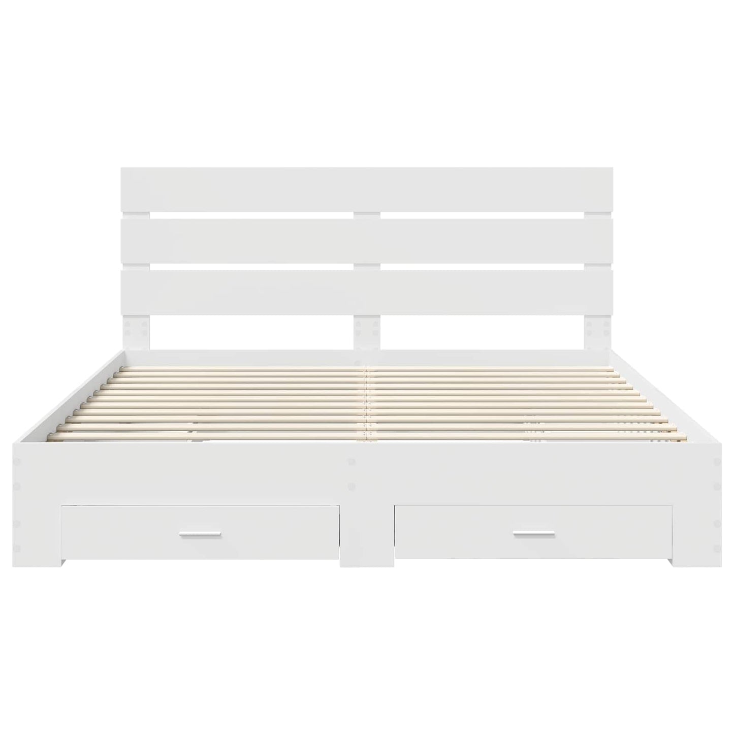 Struttura del letto Bianco 180 x 200 cm Legno multistrato | homemem39