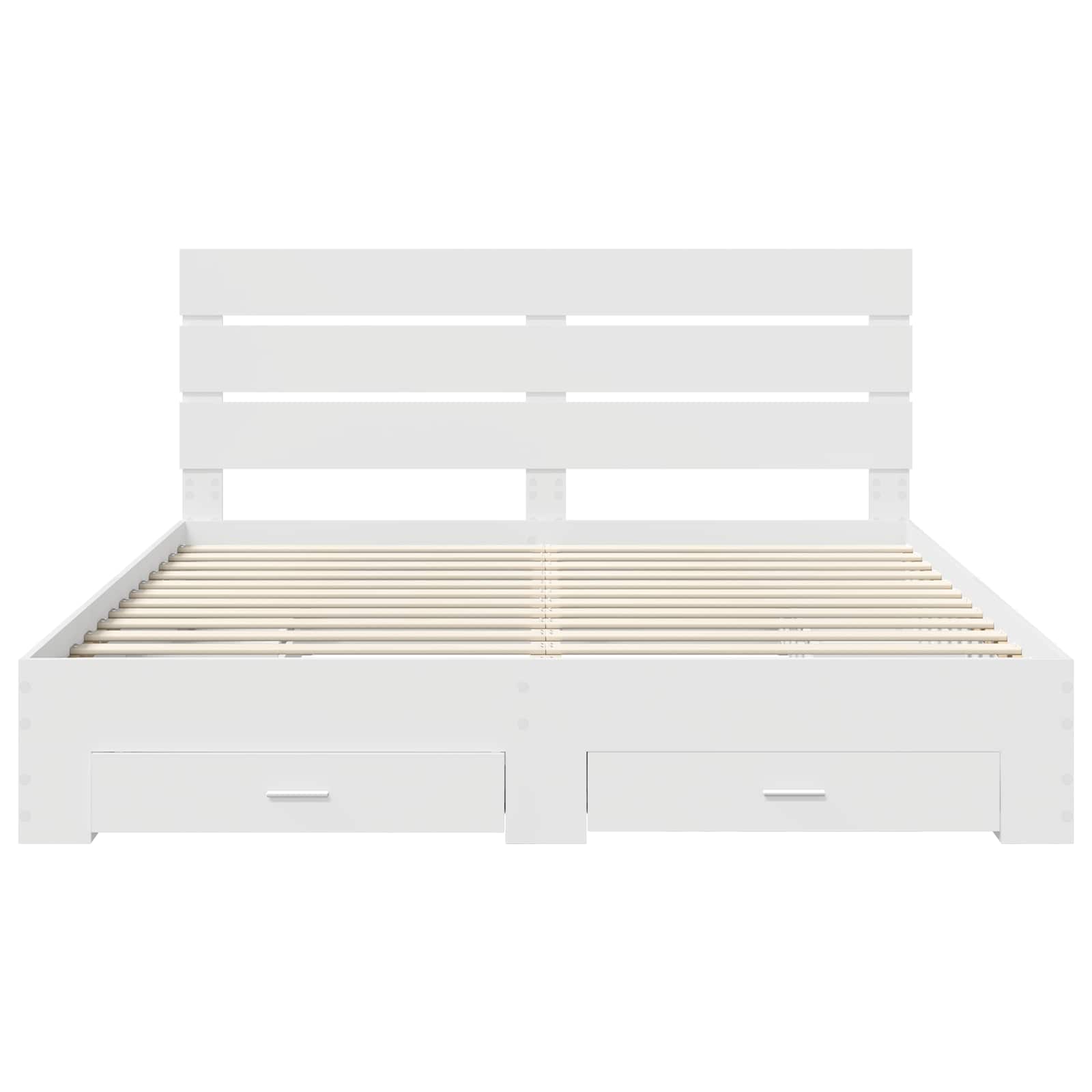 Struttura del letto Bianco 180 x 200 cm Legno multistrato | homemem39