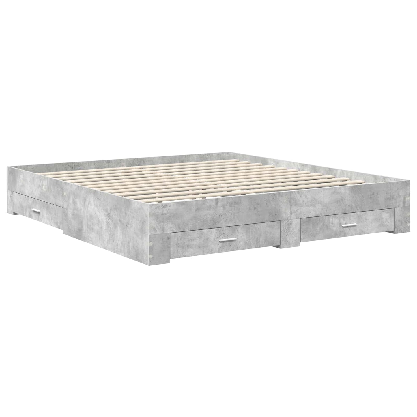 Struttura del letto con cassetto Grigio cemento 180 x 200 cm | homemem39