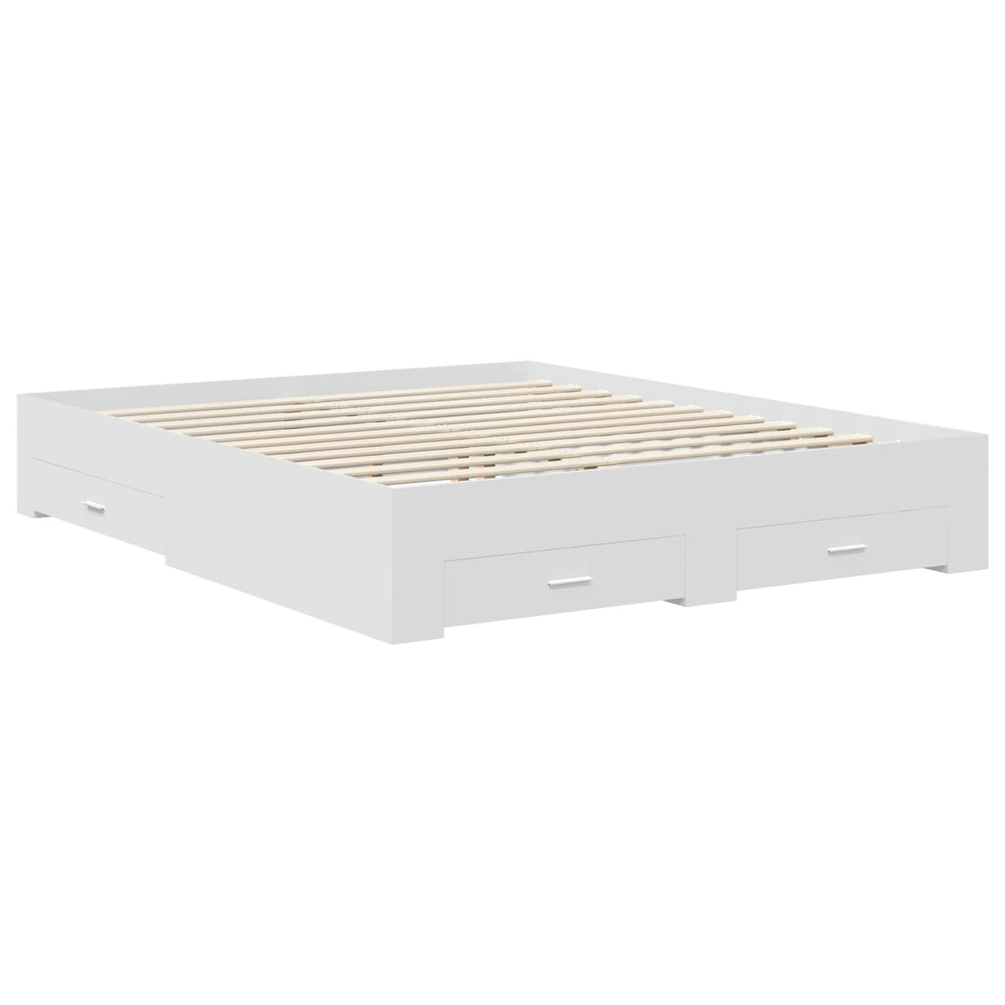 Struttura del letto Bianco 160 x 200 cm Legno multistrato | homemem39
