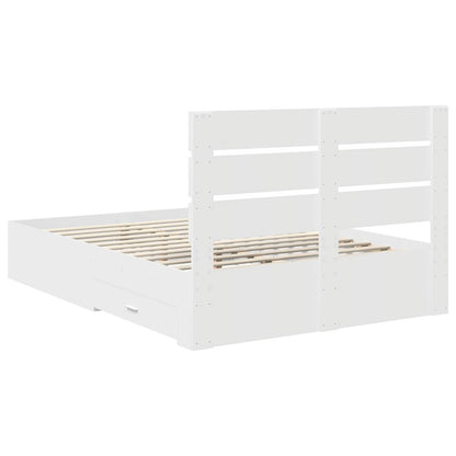 Struttura del letto Bianco 160 x 200 cm Legno multistrato | homemem39