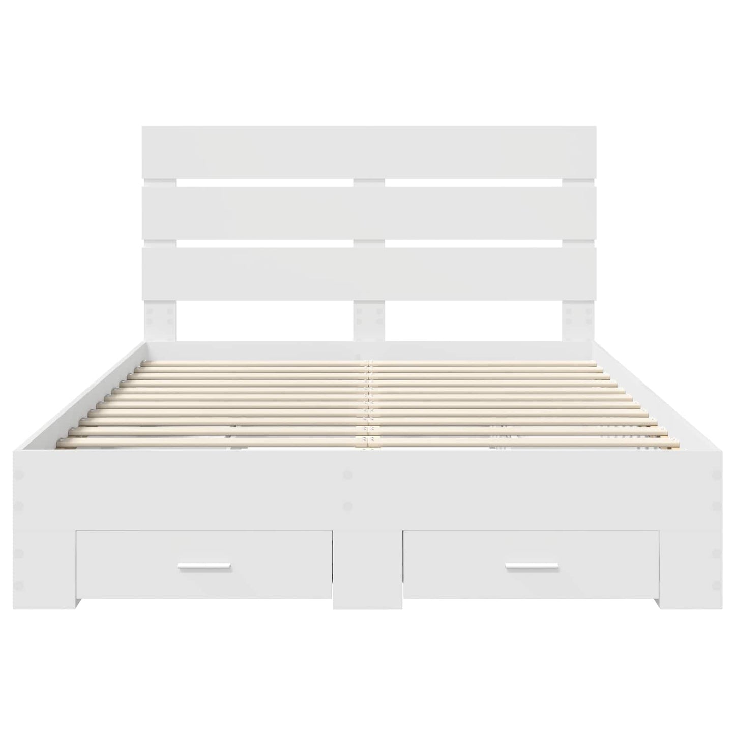 Struttura del letto Bianco 160 x 200 cm Legno multistrato | homemem39