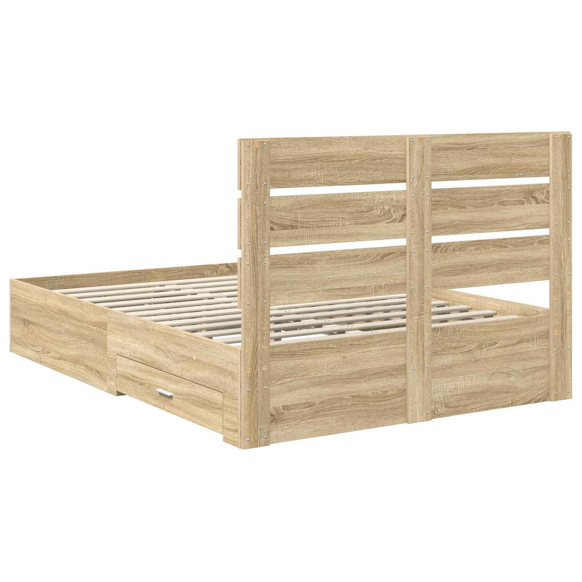 Struttura del letto con cassetto Rovere Sonoma 150 x 200 cm - homemem39