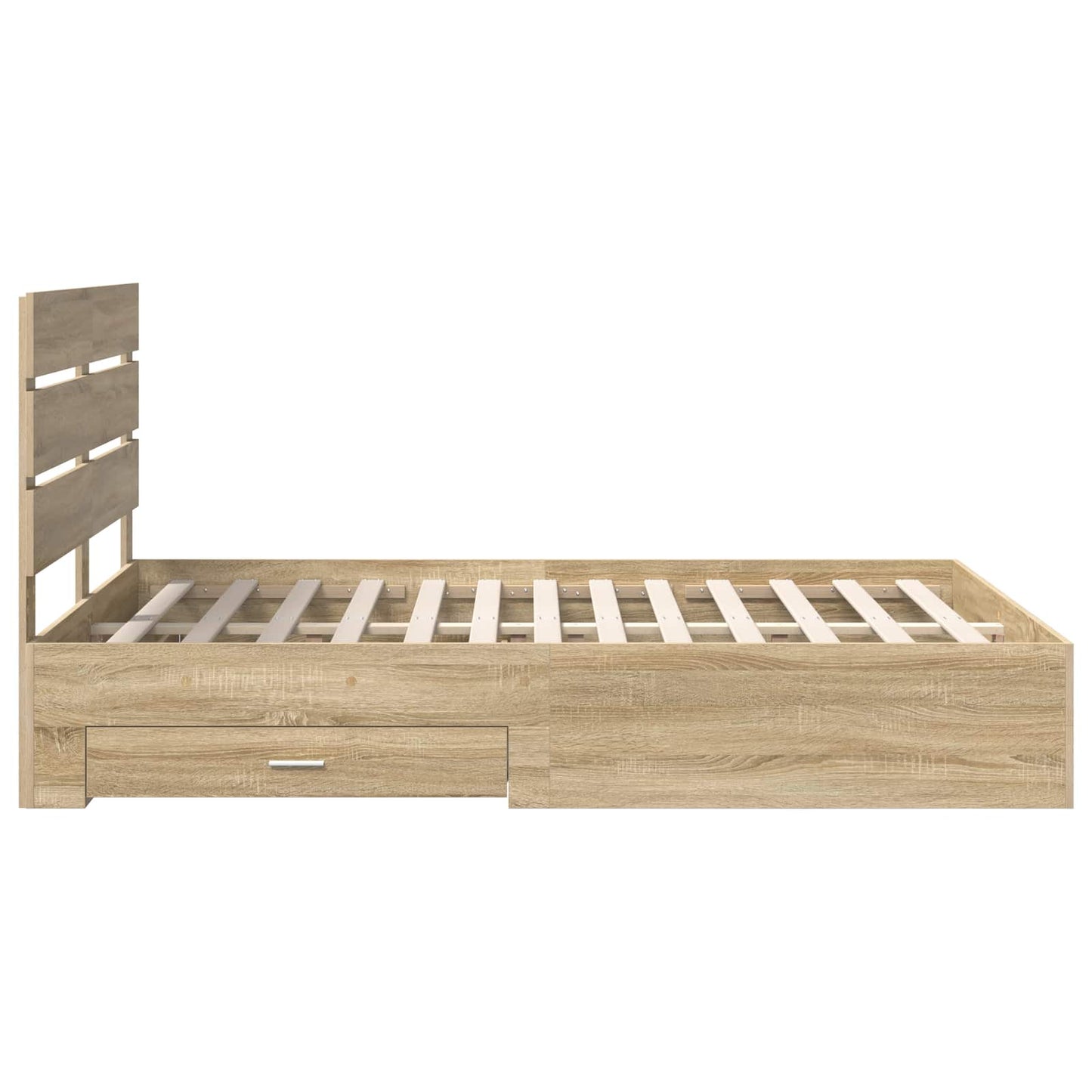 Struttura del letto con cassetto Rovere Sonoma 150 x 200 cm