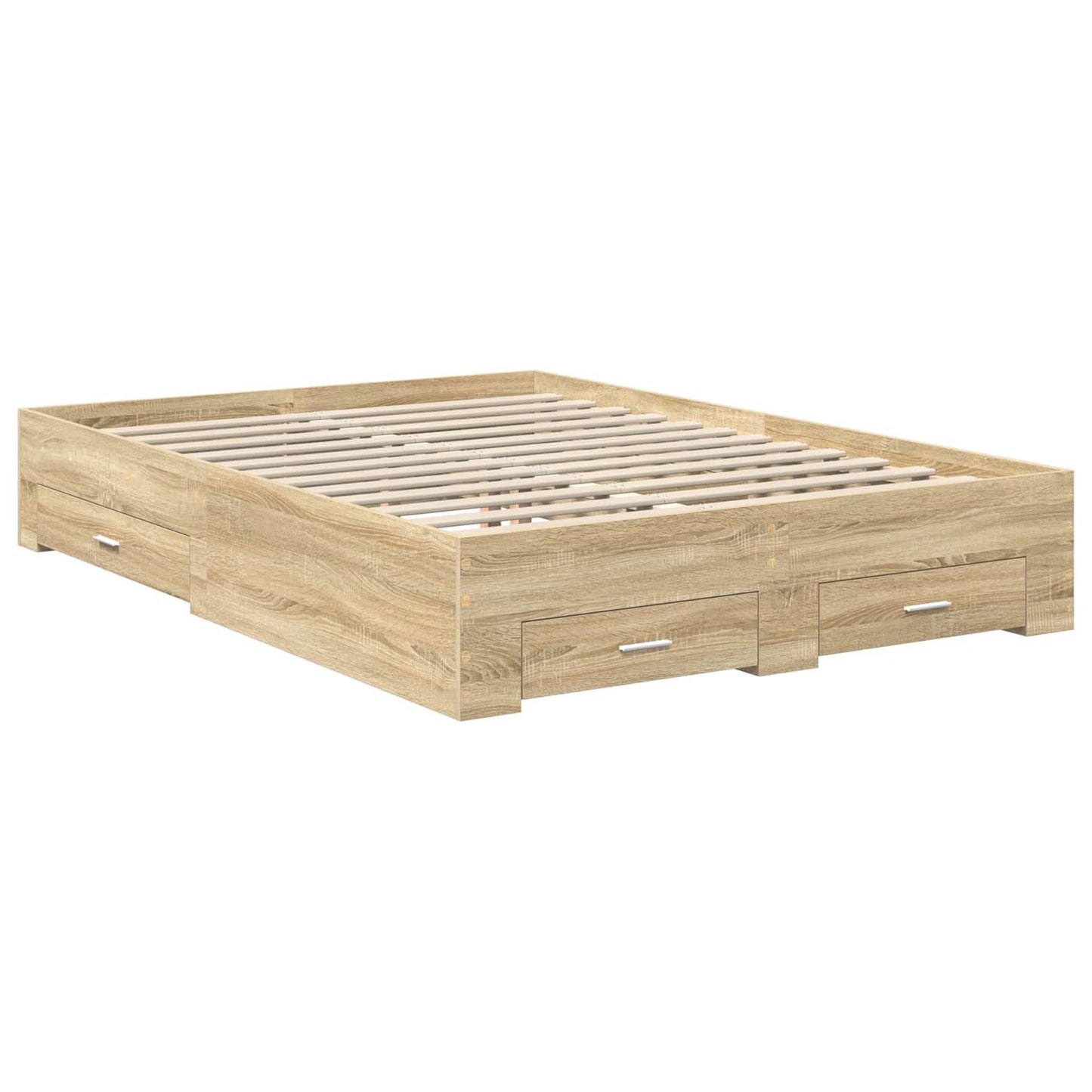 Struttura del letto con cassetto Rovere Sonoma 135 x 190 cm | homemem39