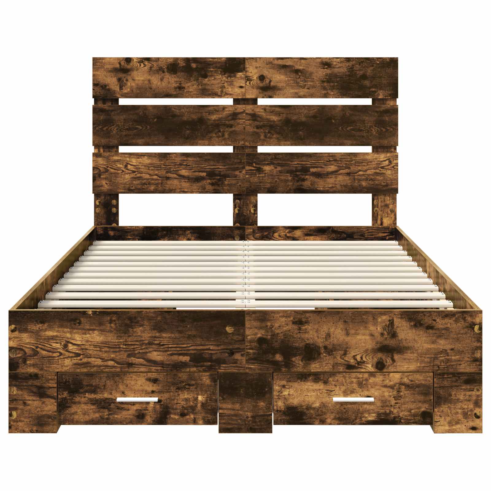 Struttura del letto Rovere fumé 135 x 190 cm Legno multistrato | homemem39