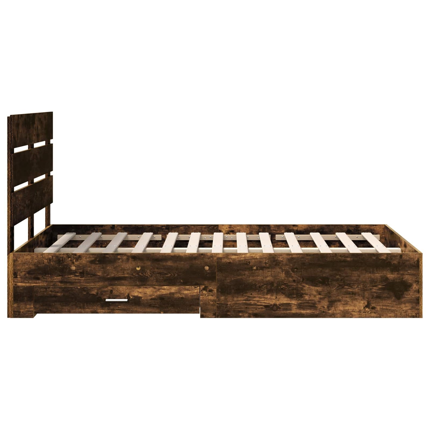 Struttura del letto Rovere fumé 135 x 190 cm Legno multistrato | homemem39