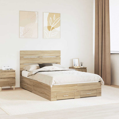 Struttura del letto con cassetto Rovere Sonoma 120 x 200 cm