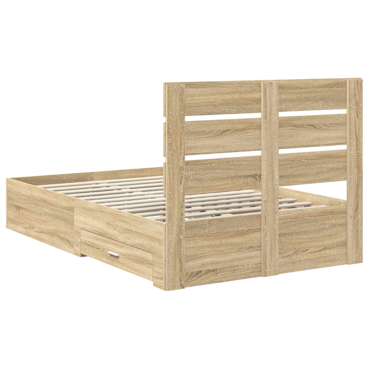 Struttura del letto con cassetto Rovere Sonoma 120 x 200 cm - homemem39