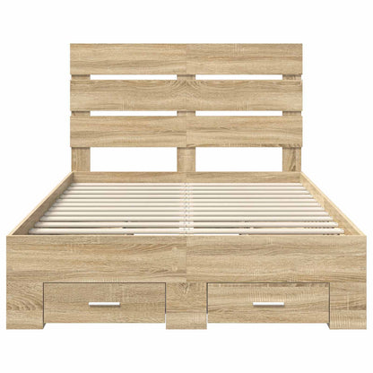 Struttura del letto con cassetto Rovere Sonoma 120 x 200 cm | homemem39