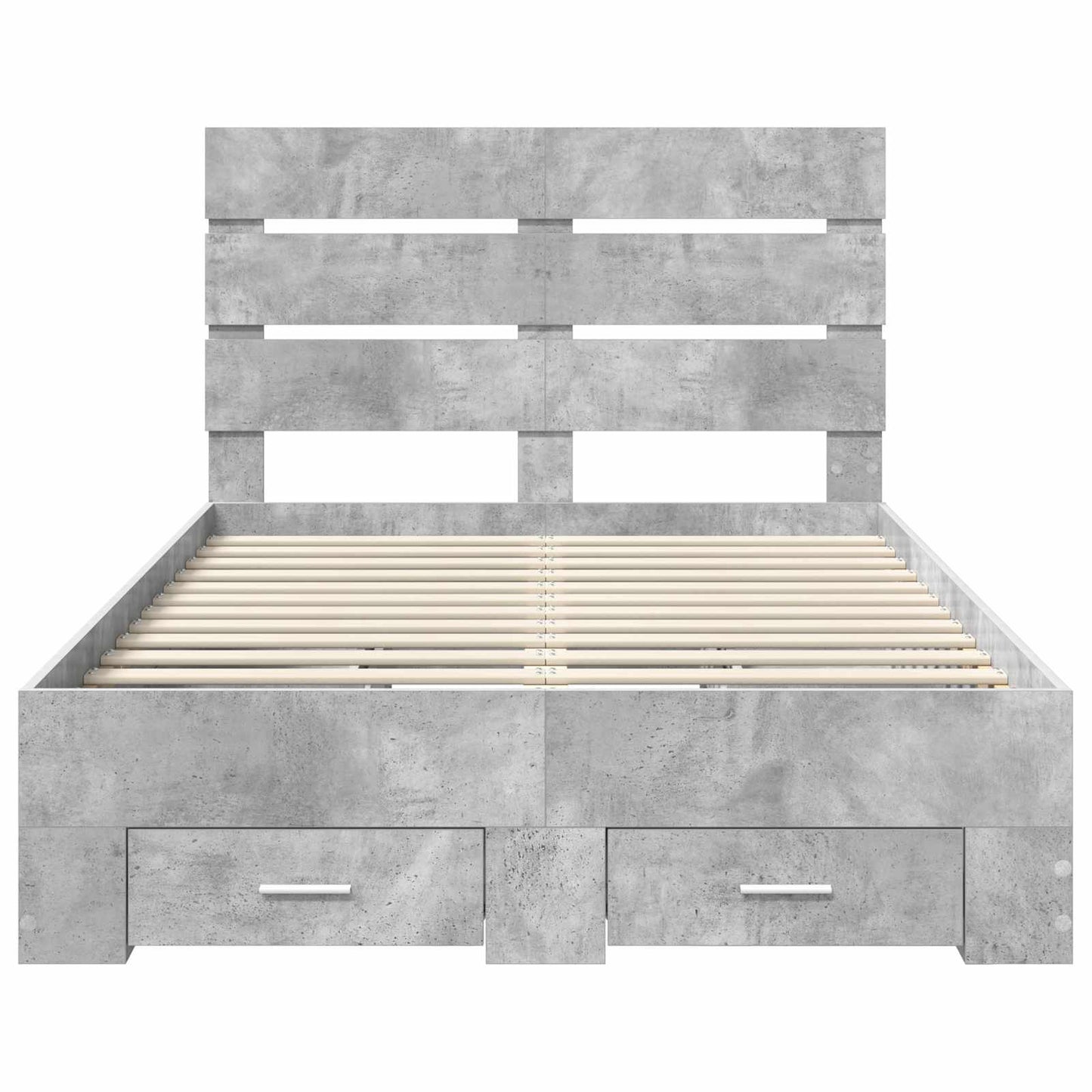Struttura del letto con cassetto Grigio cemento 120 x 200 cm
