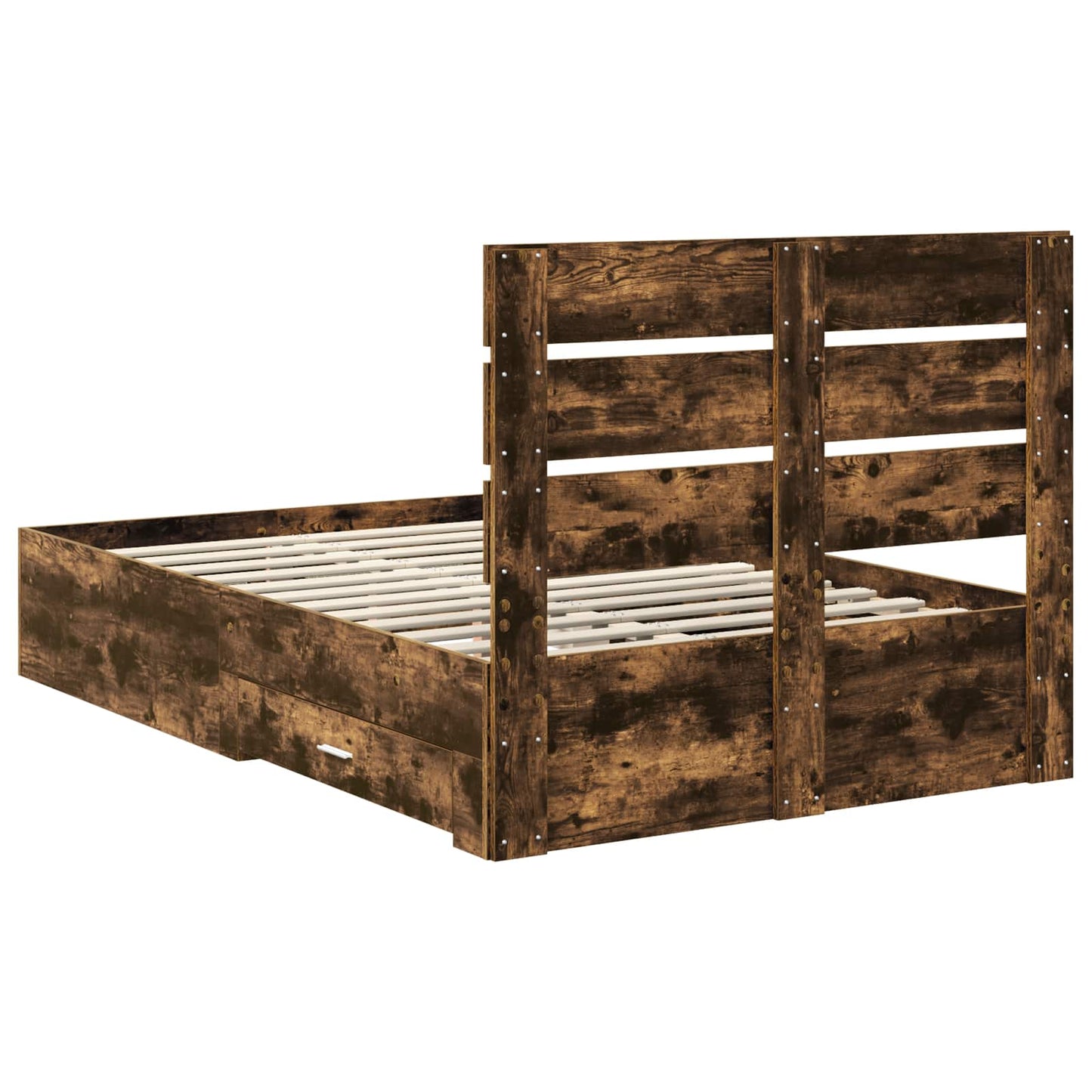 Struttura del letto Rovere fumé 120 x 200 cm Legno multistrato