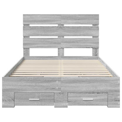 Struttura del letto con cassetto Grigio Sonoma 120 x 200 cm | homemem39