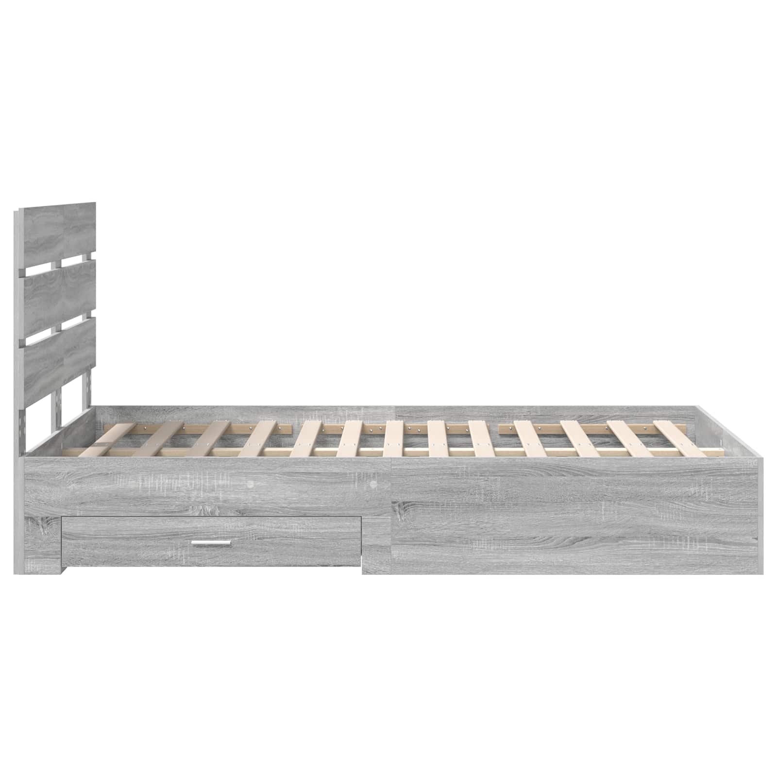 Struttura del letto con cassetto Grigio Sonoma 120 x 200 cm | homemem39