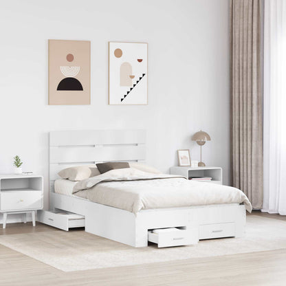 Struttura del letto Bianco 120 x 190 cm Legno multistrato