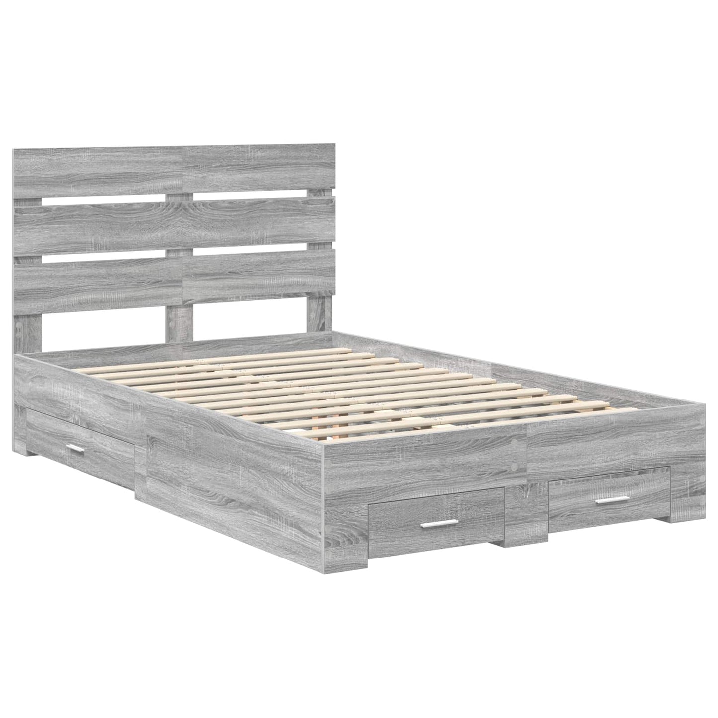 Struttura del letto con cassetto Grigio Sonoma 120 x 190 cm