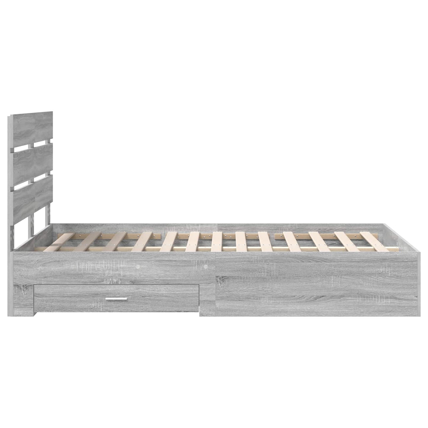 Struttura del letto con cassetto Grigio Sonoma 120 x 190 cm | homemem39