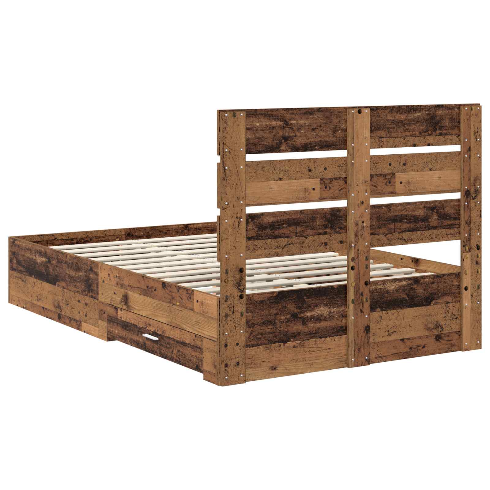Struttura del letto con cassetto Legno vecchio 120 x 190 cm | homemem39