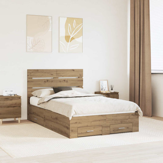 Struttura del letto Rovere artigianale 120 x 190 cm | homemem39
