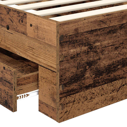 Struttura del letto con cassetto Legno vecchio 100 x 200 cm | homemem39