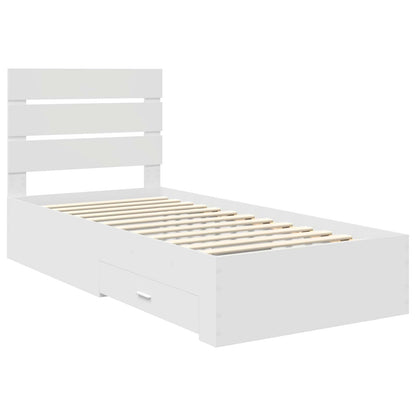 Struttura del letto Bianco 90 x 200 cm Legno multistrato