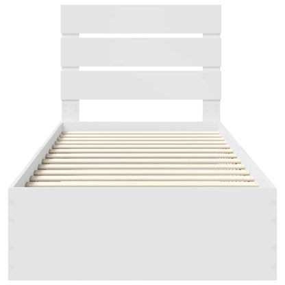 Struttura del letto Bianco 90 x 200 cm Legno multistrato