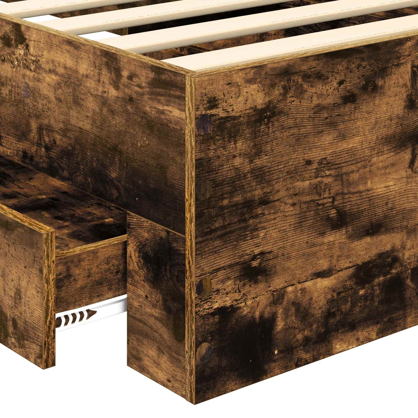 Struttura del letto Rovere fumé 90 x 200 cm Legno multistrato | homemem39
