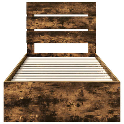 Struttura del letto Rovere fumé 90 x 200 cm Legno multistrato