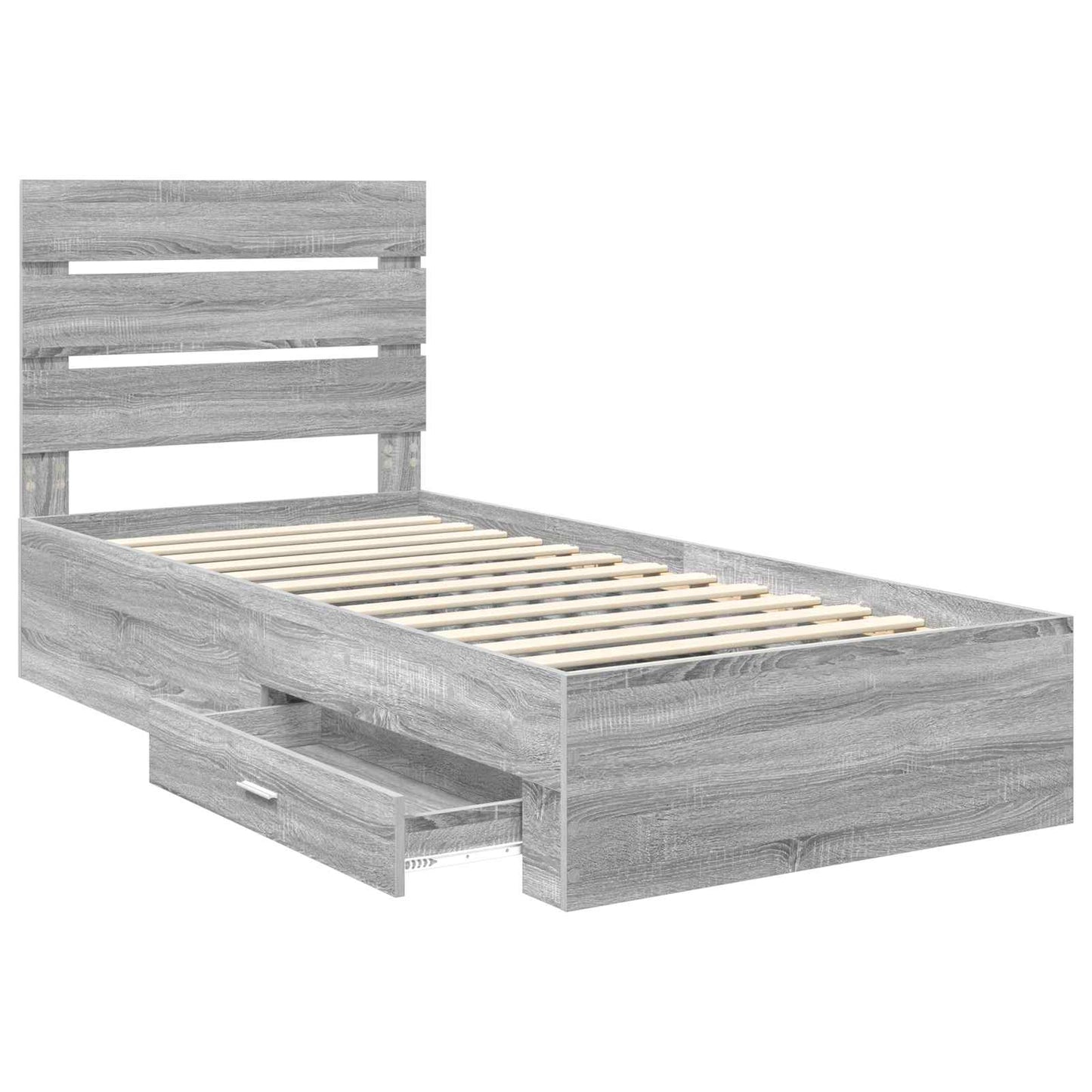 Struttura del letto Grigio Sonoma 90 x 200 cm Legno multistrato