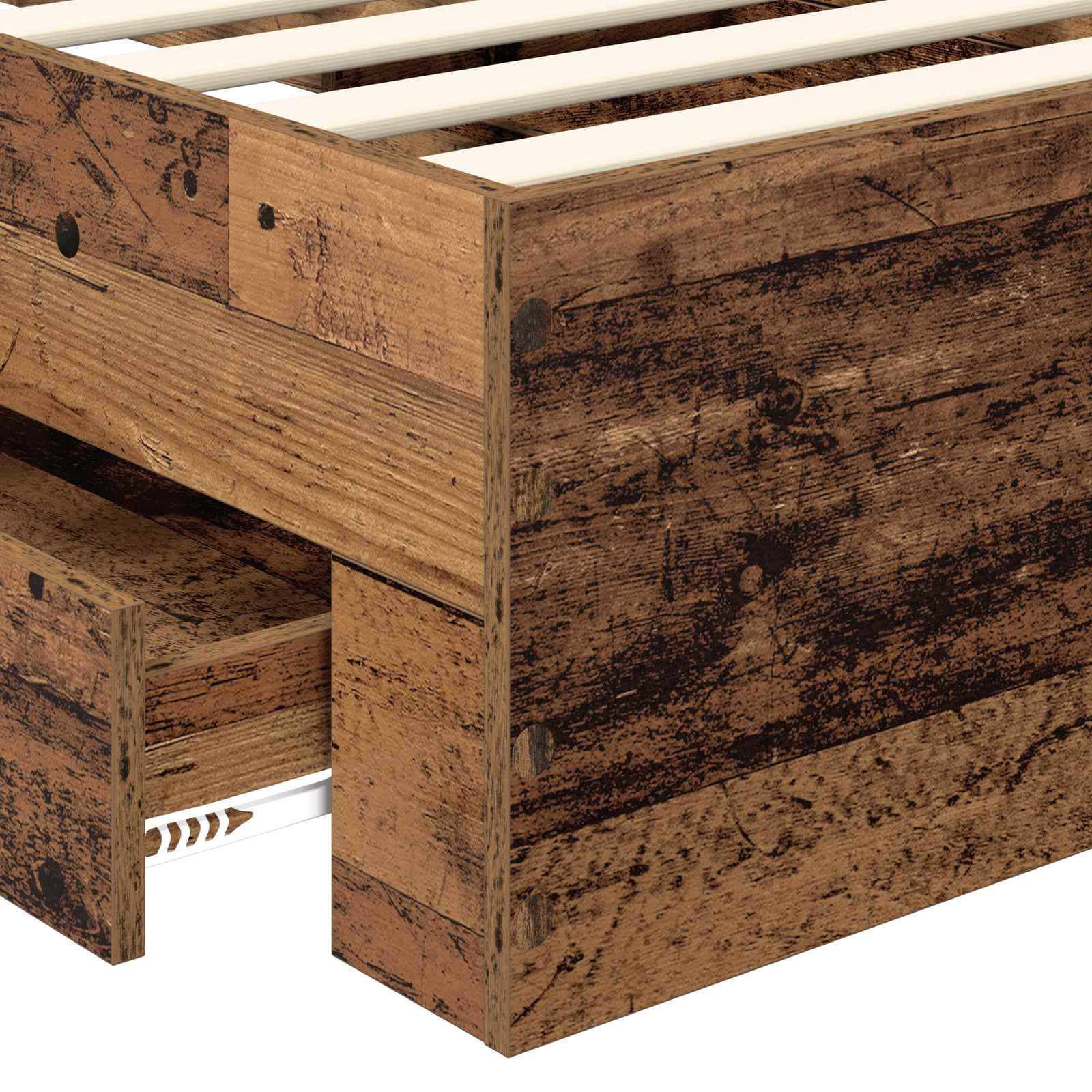 Struttura del letto Legno vecchio 90 x 200 cm Legno multistrato | homemem39
