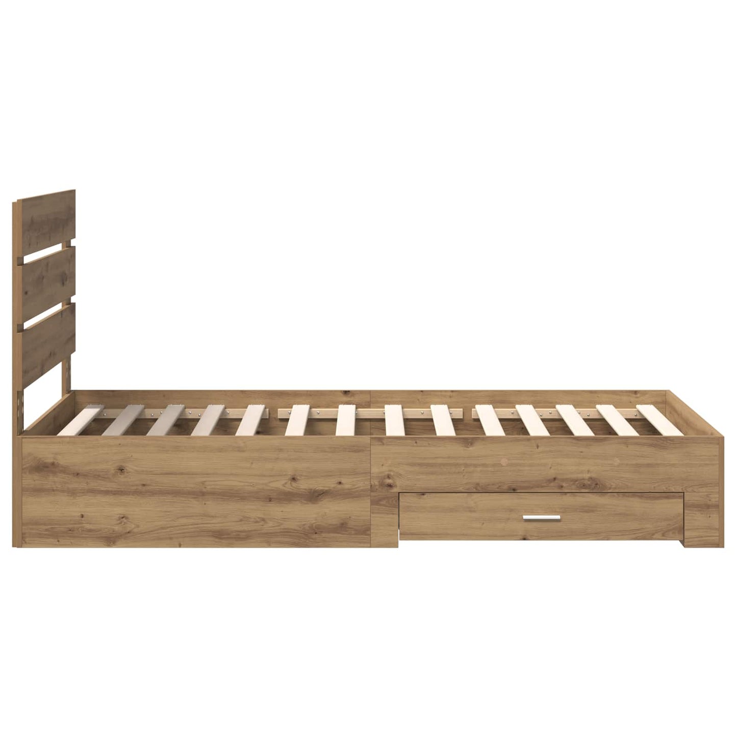Struttura del letto con cassetto Rovere artigianale 90 x 200 cm