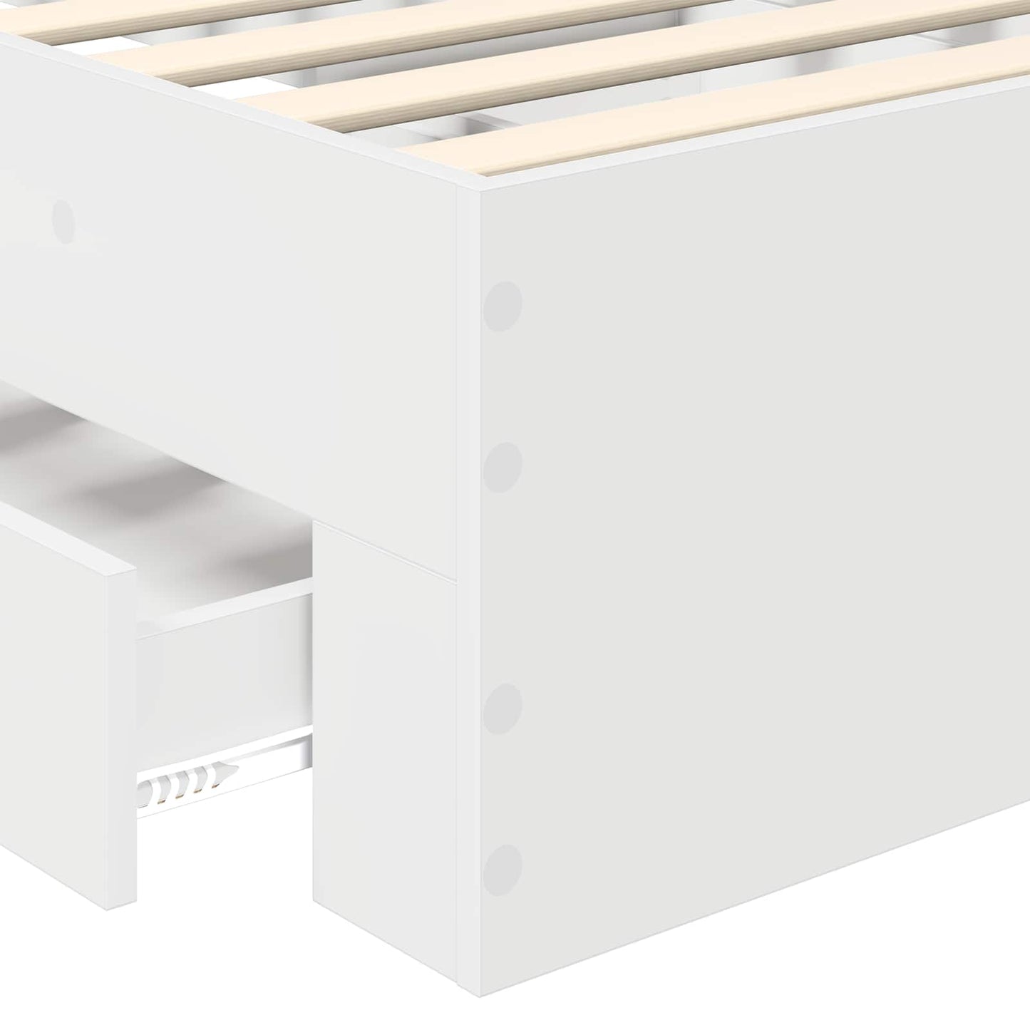 Struttura del letto Bianco 90 x 190 cm Legno multistrato | homemem39