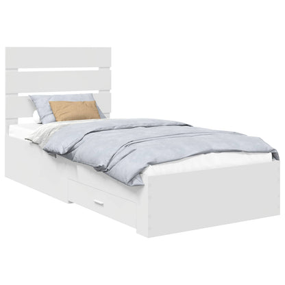 Struttura del letto Bianco 90 x 190 cm Legno multistrato | homemem39