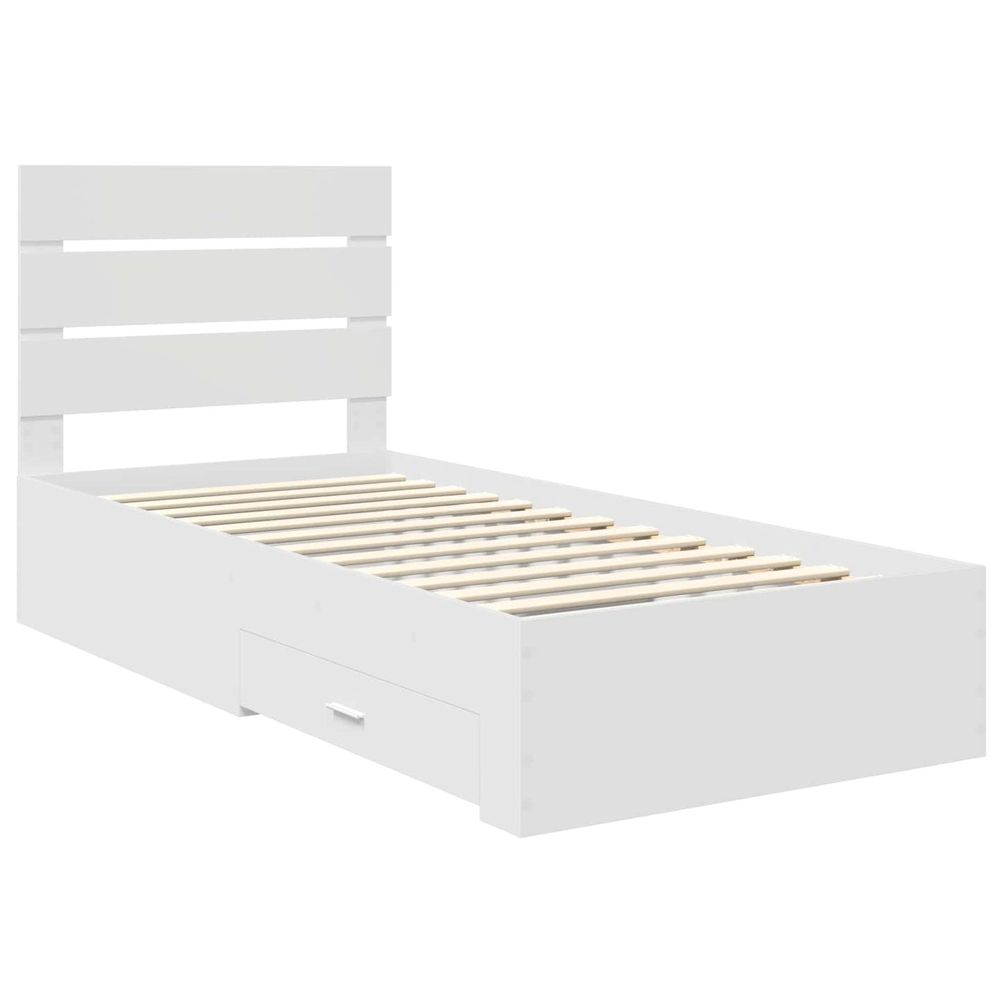 Struttura del letto Bianco 90 x 190 cm Legno multistrato | homemem39