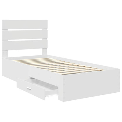 Struttura del letto Bianco 90 x 190 cm Legno multistrato | homemem39