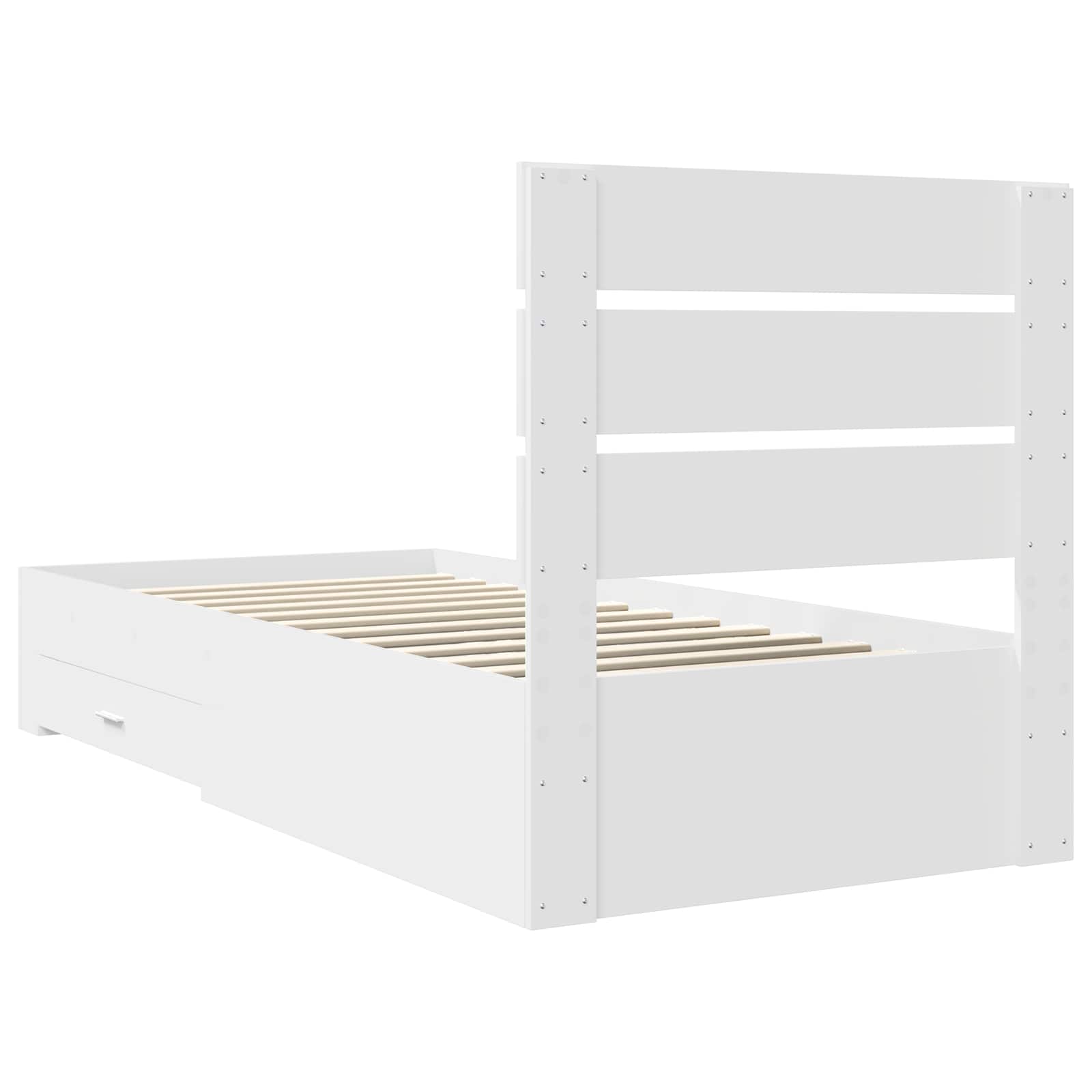 Struttura del letto Bianco 90 x 190 cm Legno multistrato | homemem39