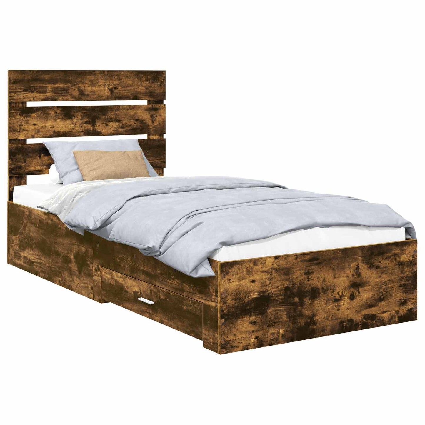 Struttura del letto Rovere fumé 90 x 190 cm Legno multistrato