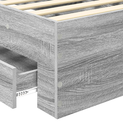 Struttura del letto Grigio Sonoma 90 x 190 cm Legno multistrato | homemem39