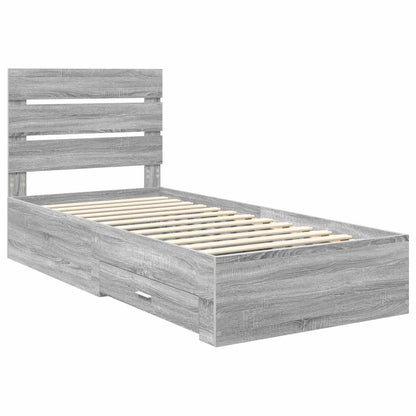 Struttura del letto Grigio Sonoma 90 x 190 cm Legno multistrato | homemem39