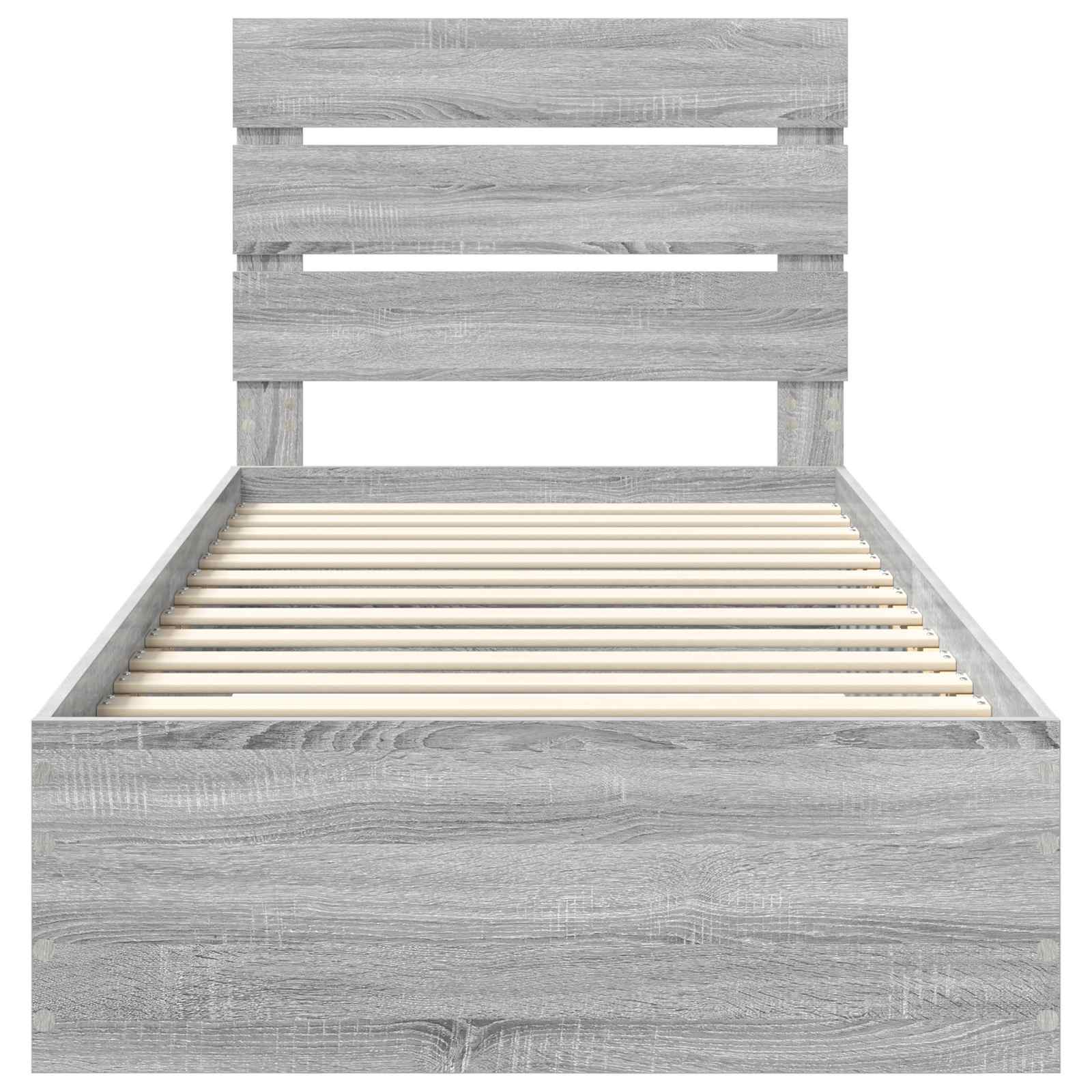 Struttura del letto Grigio Sonoma 90 x 190 cm Legno multistrato | homemem39