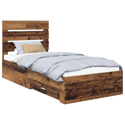 Struttura del letto Legno vecchio 90 x 190 cm Legno multistrato | homemem39