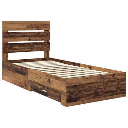 Struttura del letto Legno vecchio 90 x 190 cm Legno multistrato | homemem39