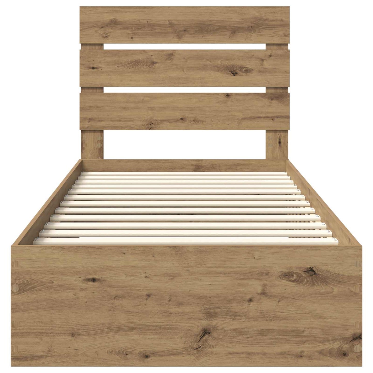 Struttura del letto con cassetto Rovere artigianale 90 x 190 cm | homemem39