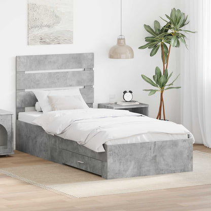 Struttura del letto Grigio Certo e Argento 70 x 190 cm