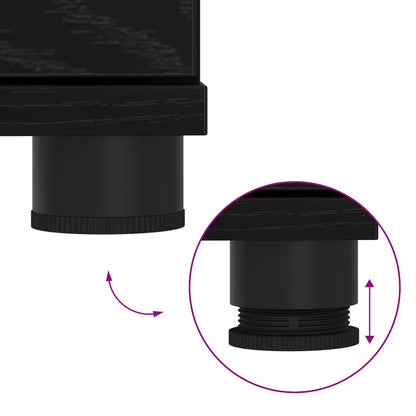 Panca per ingresso con cuscino Rovere Nero 60 x 38 x 46 cm