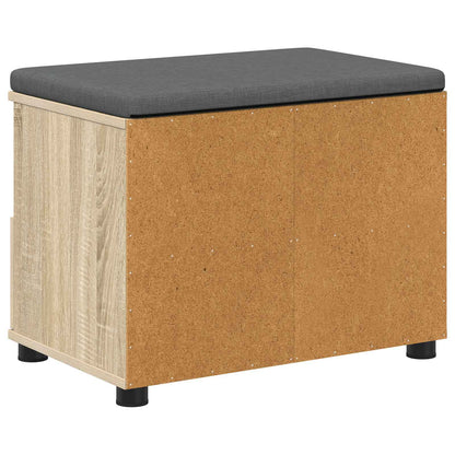 Panca per ingresso con cuscino Rovere Sonoma 60 x 38 x 46 cm