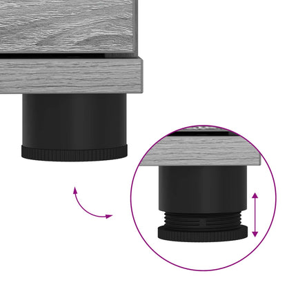 Panca per ingresso con cuscino Grigio Sonoma 60 x 38 x 46 cm